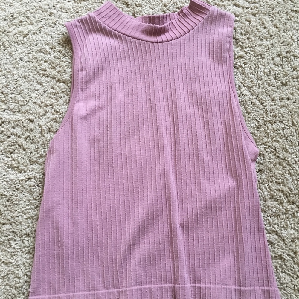 turtleneck crop top purple